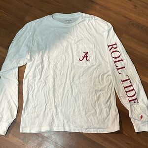 NWOT League Long Sleeve University of Alabama White Pocket T Shirt